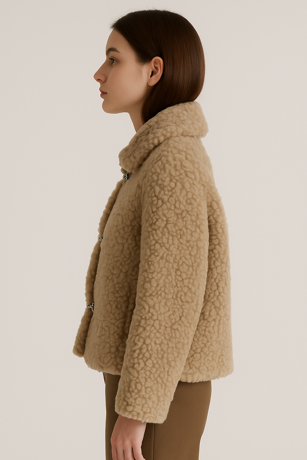 Rosa Damenkleid mit Puffärmeln